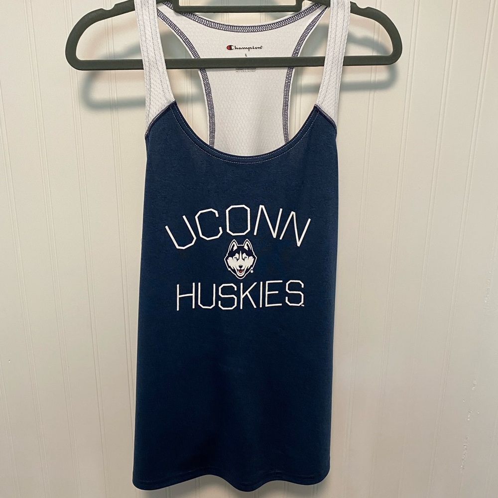 UCONN HUSKIES Racerback Tank Top by Champion L.